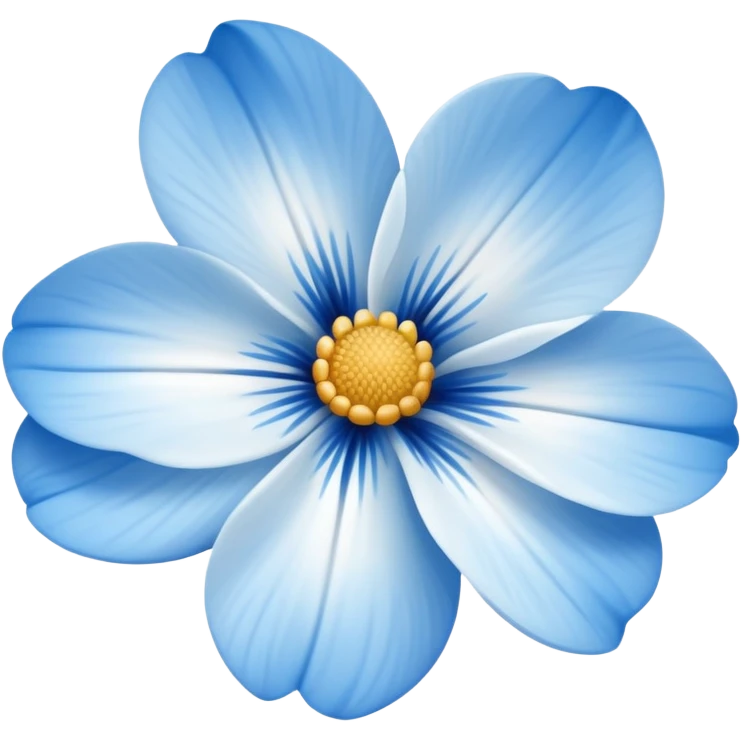 Blue white flower emoji