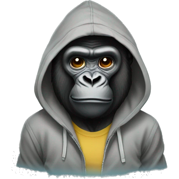 gorilla wearing a hoodie emoji
