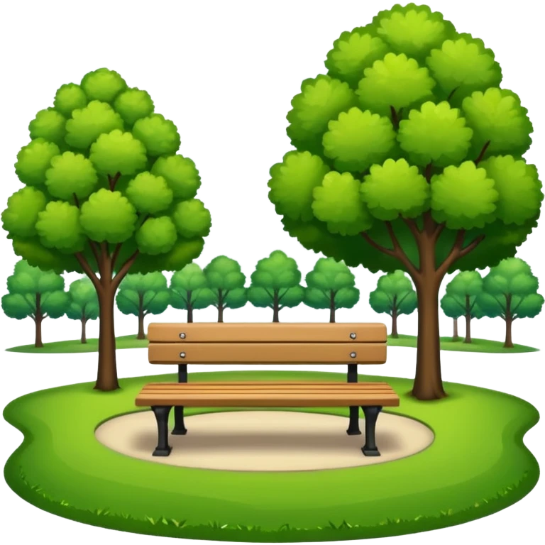 park with benches emoji