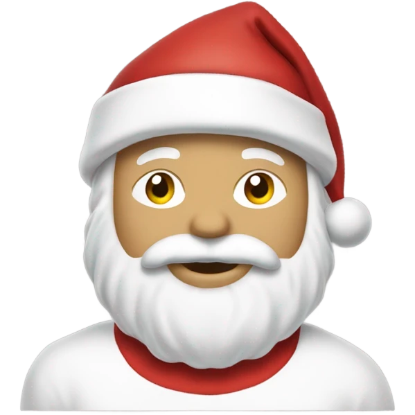 Santa Claus wearing Greenwich t-shirt that have words ‘Greenwich Health’ written in white letters  emoji