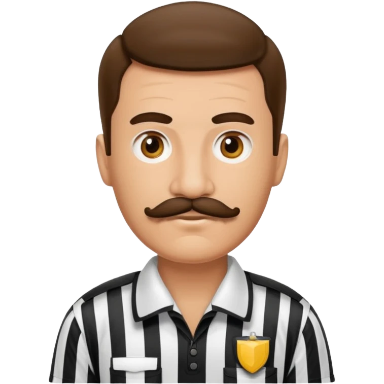 moustache uniform refereee man emoji