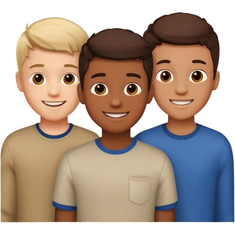 three boys teenagers friends emoji