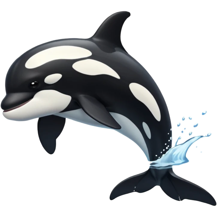 Make an orca swimming powerfully emoji