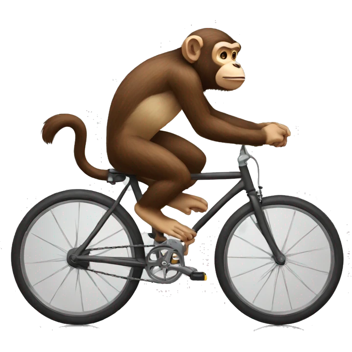 Monkey on cycle emoji