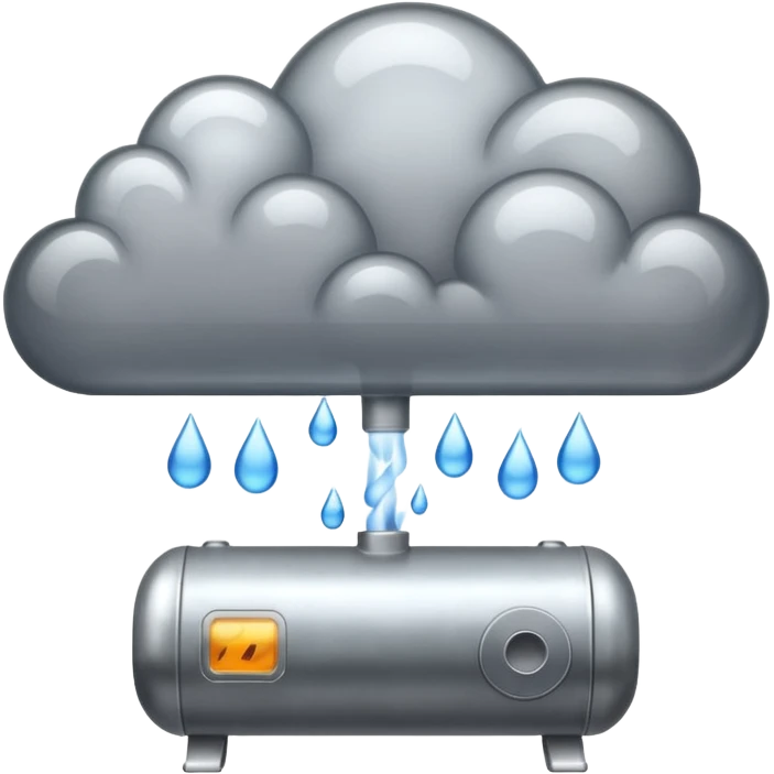 rain creating  machine  with smoke coming out  emoji