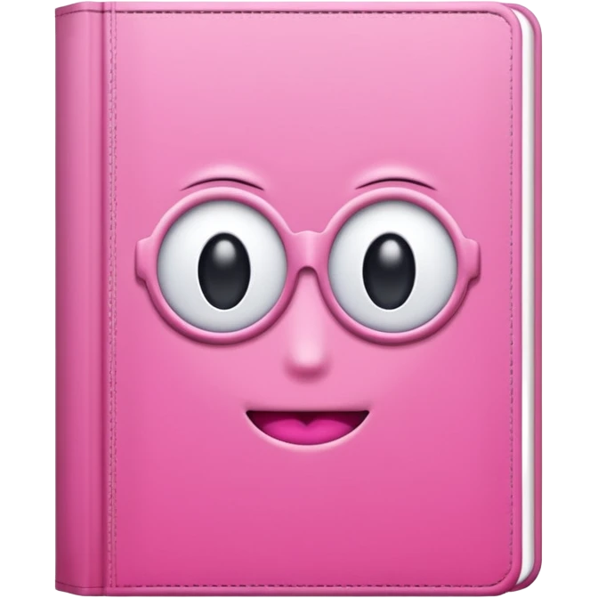 pink book without eyes emoji