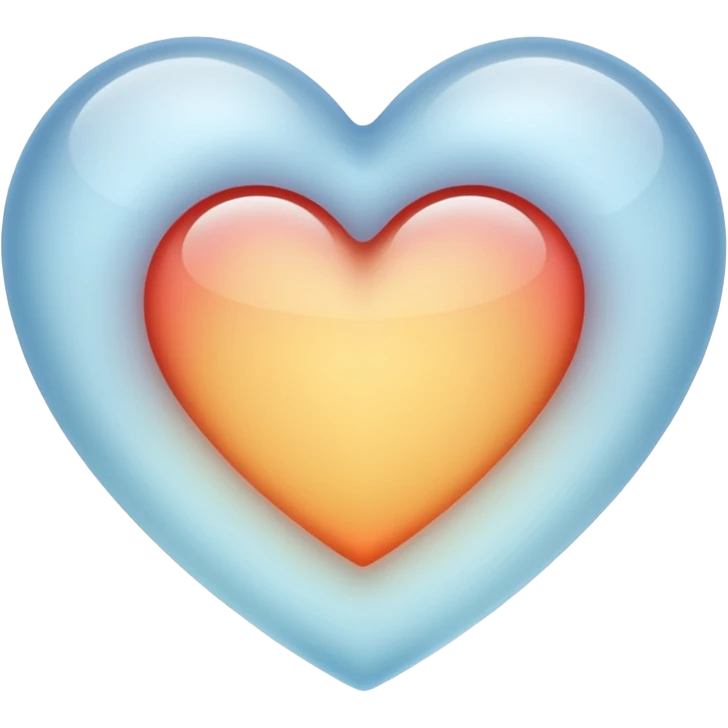 ivorish heart with a frosted glass look emoji