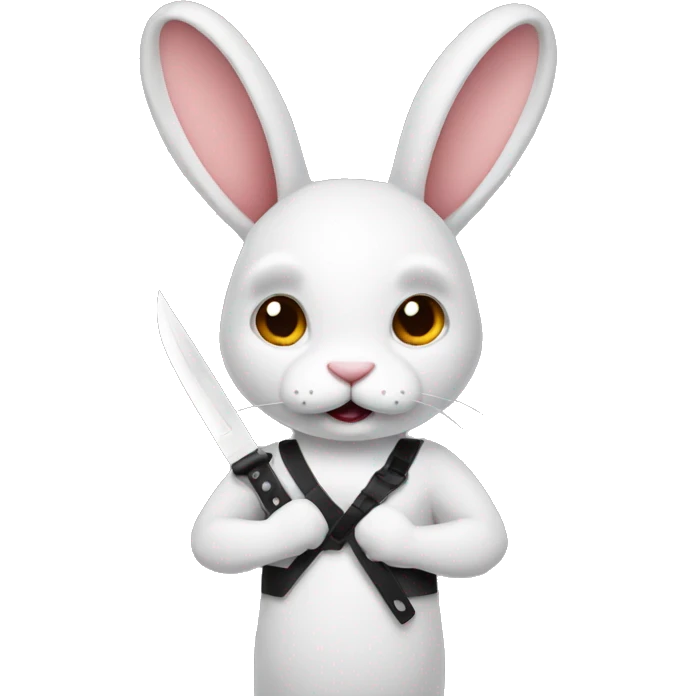 Rabbit with a knife emoji