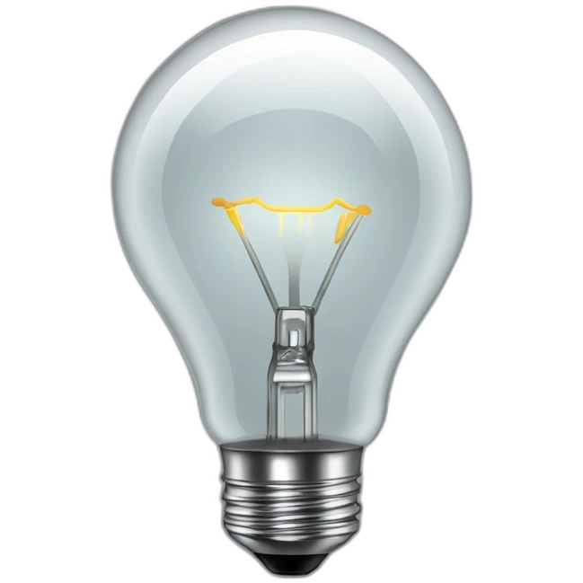 transparent light bulb emoji