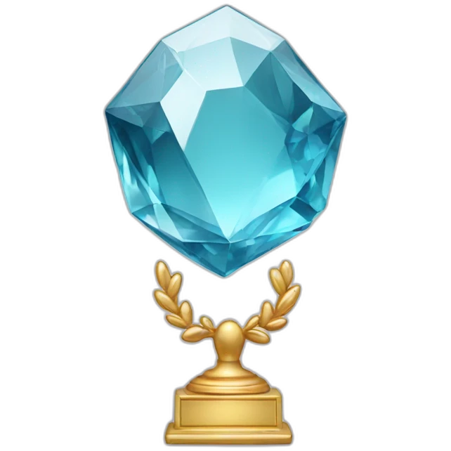 Award made of crystal emoji