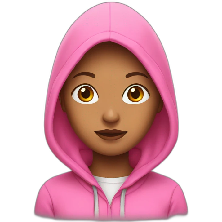 Women wearing pink Hoodie emoji