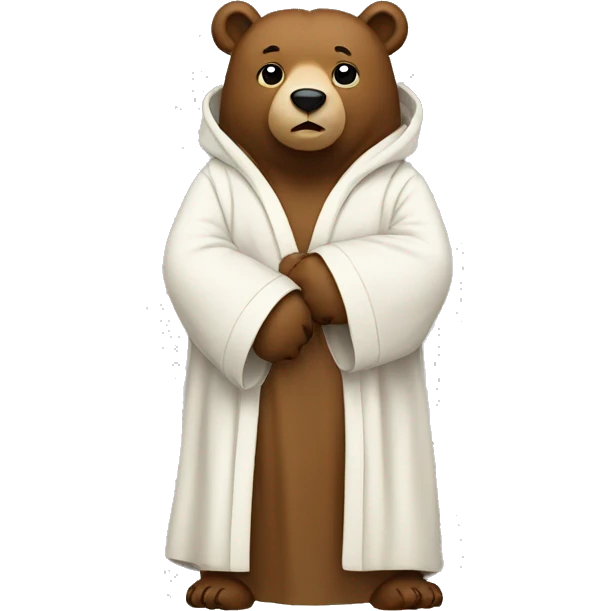 bear in robe emoji