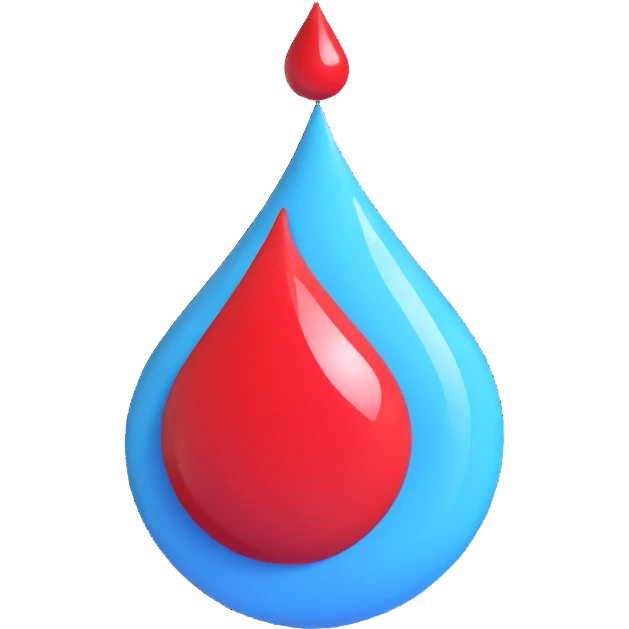 ‘Modern and clean diabetes awareness symbol with blue circle and blood drop in the middle. emoji