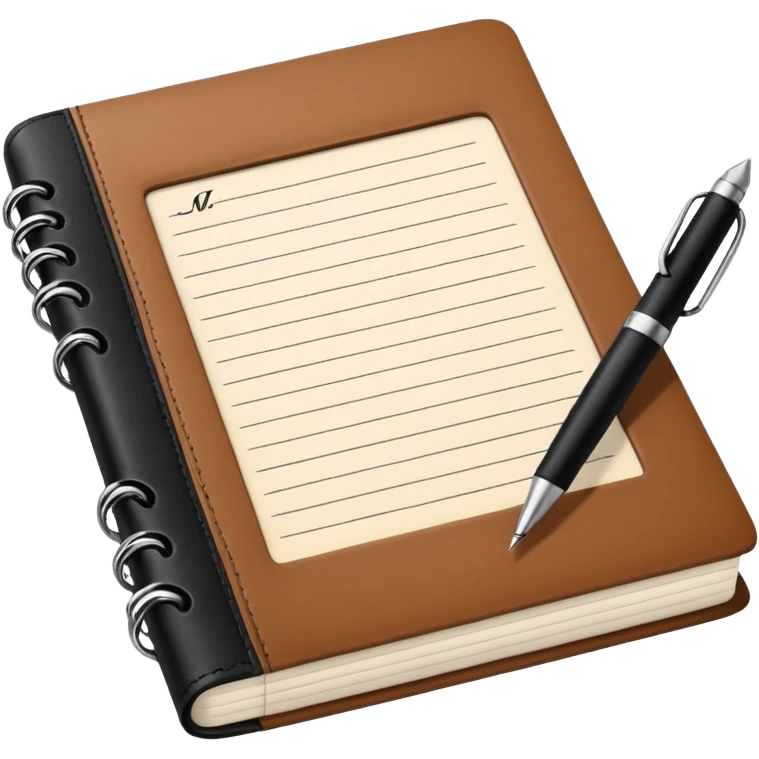 diary with a pen emoji