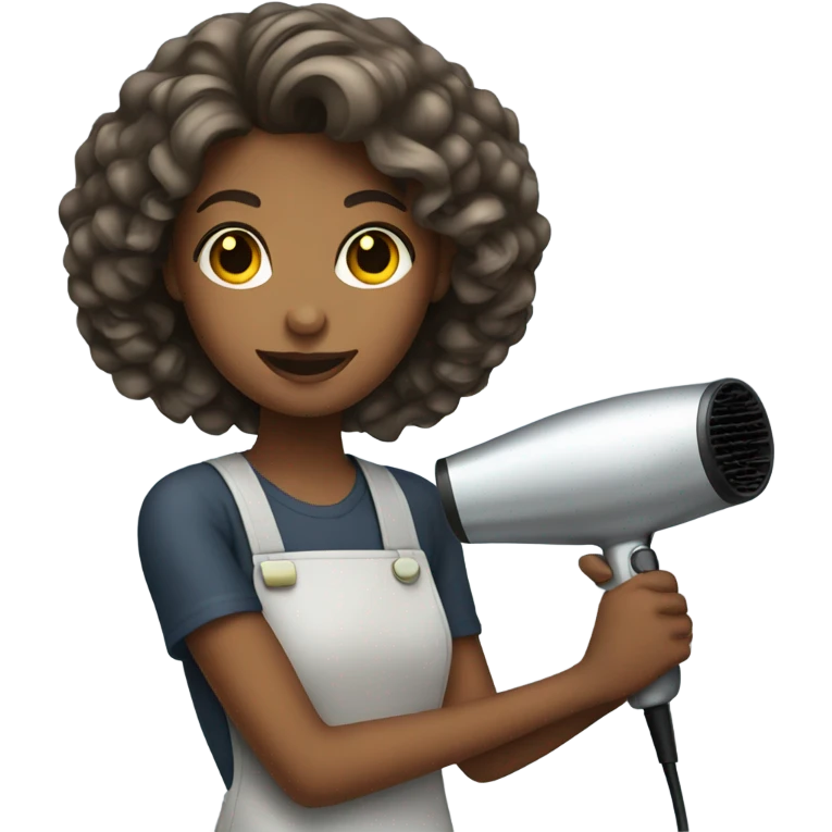 girl hairdresser with hairdryer emoji