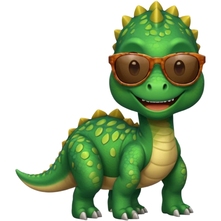 dinosaur wearing sunglasses emoji