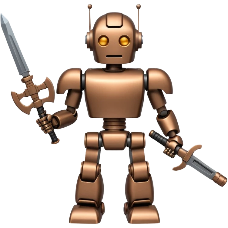 Greek Robot with a weapon emoji