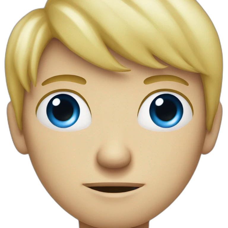 blond blue eye guy sad saying goodbye emoji