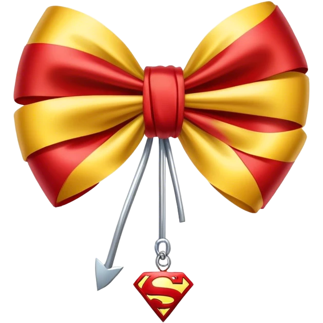 super man logo realistic bow emoji