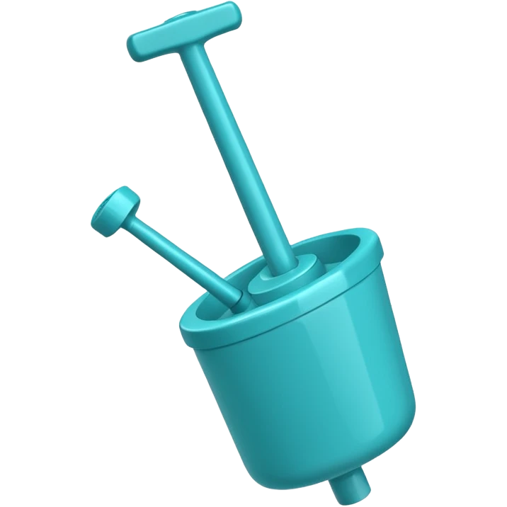 turquoise toilet plunger emoji