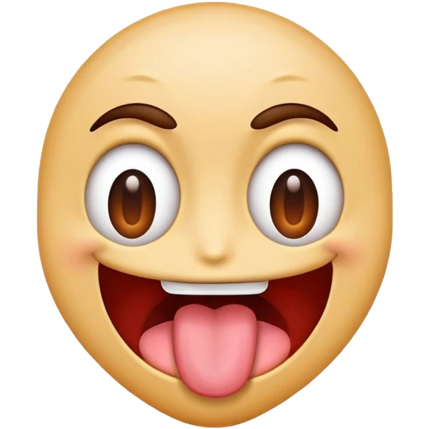a emoji with tongue out and eyes wide emoji