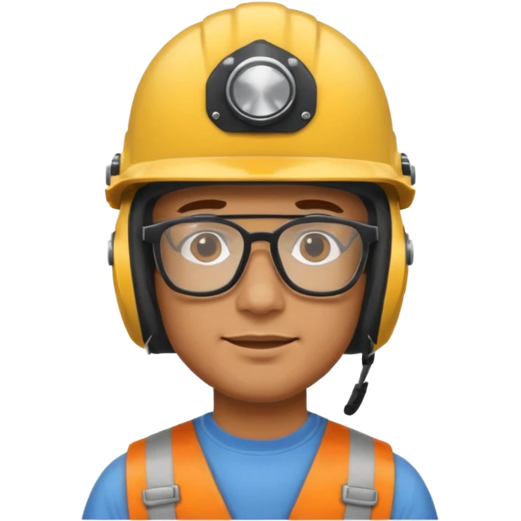man wearing helmet glasses emoji