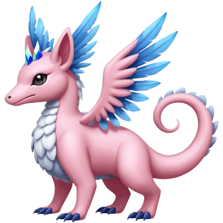 Feathery Diancie-Palkia-Amaura-Aurorus-Salandit-aesthetic-fusion emoji