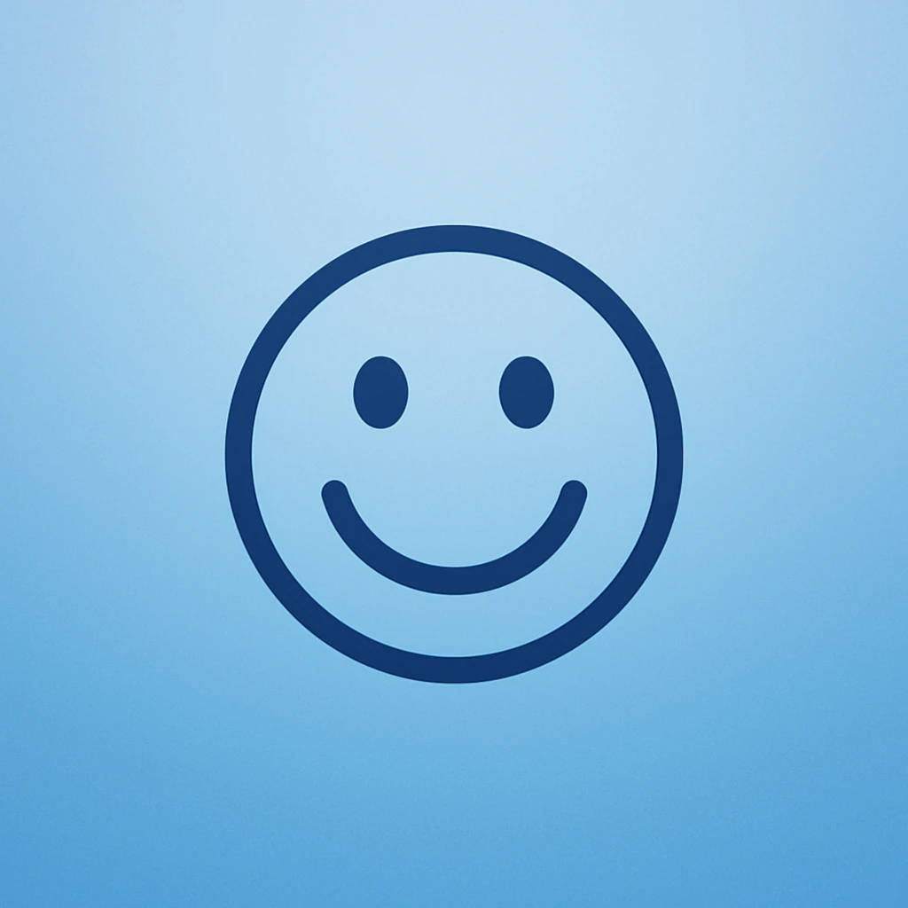 Frame 3: Gradient background with smiley face, subtle blue tint starting, no grid lines yet emoji