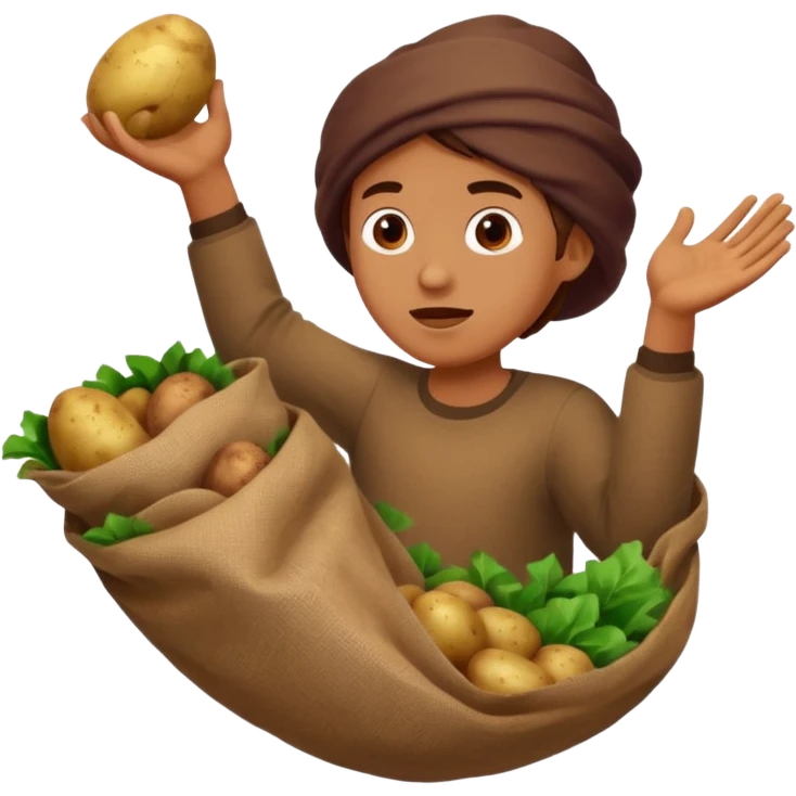 throws a sack of potatoes emoji