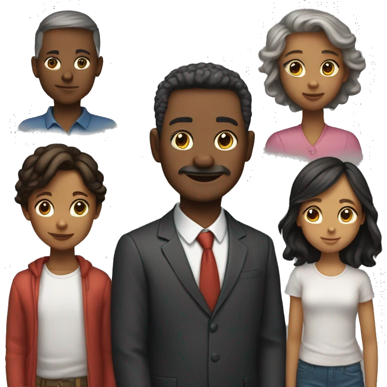 Formally of five people two adults, three kids one of the kids seven years old one of the kids 14 years old one of the kids 12 years old the parents won 47 years old 50 years old ￼ emoji