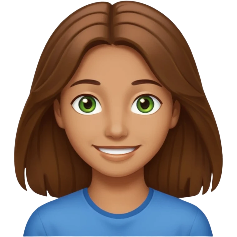 Im kinda a mixed between tan and pale   I have greenish blue hazel eyes I have brown long hair middle part and make me smiling  emoji