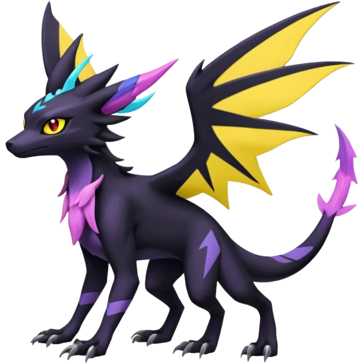 Salandit-Noivern-Nargacuga-Umbreon-Silvally-fusion (full body) emoji