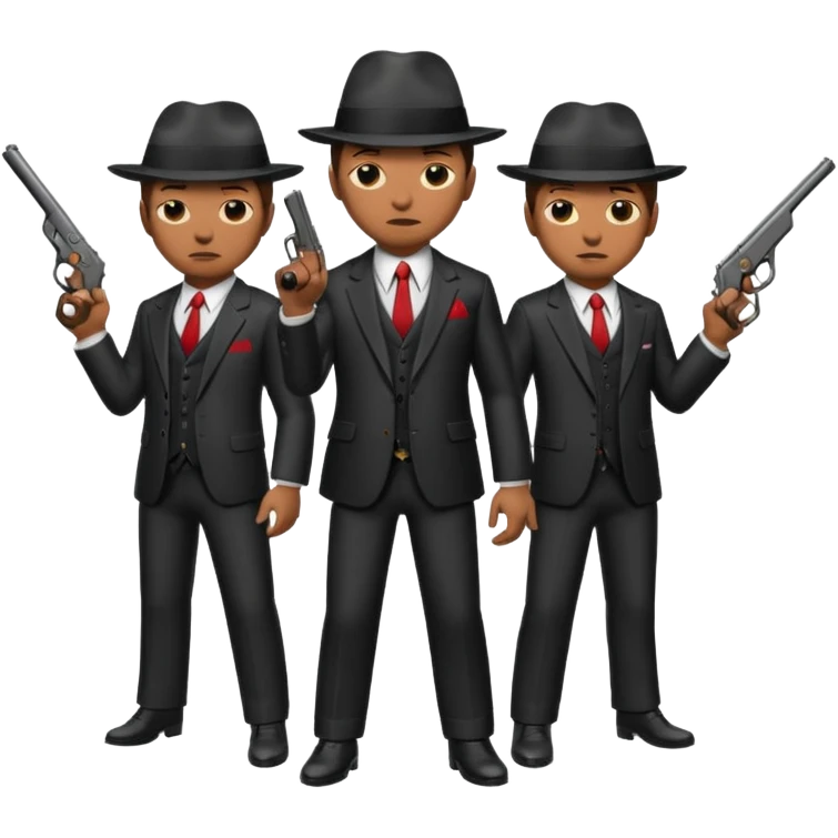 3 mafia members guns emoji