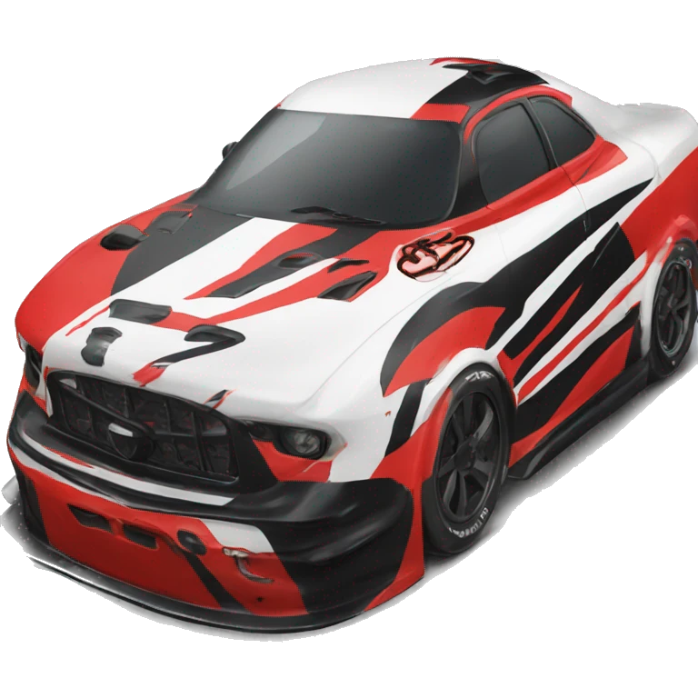 Track hawk with black and red paint job emoji