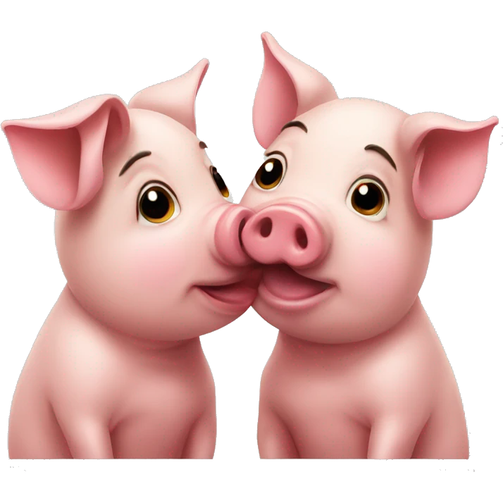 Kissing pigs emoji