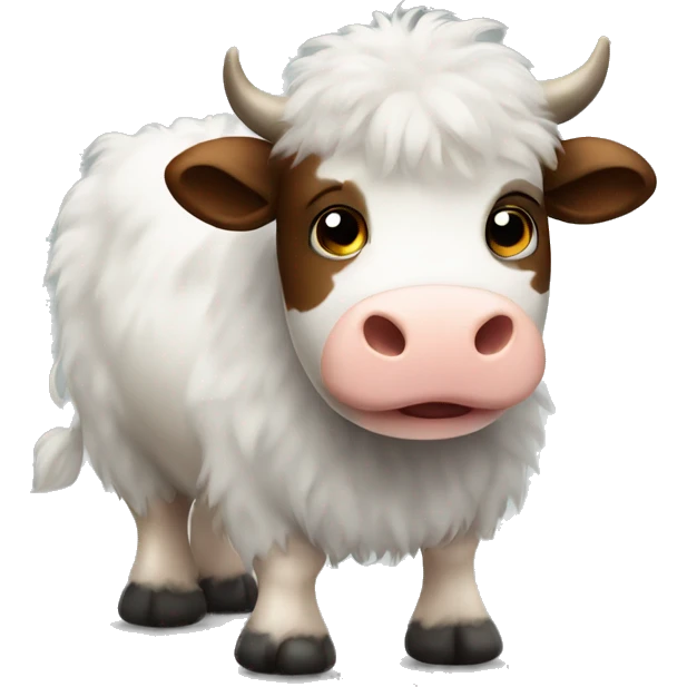 fluffy cow  emoji