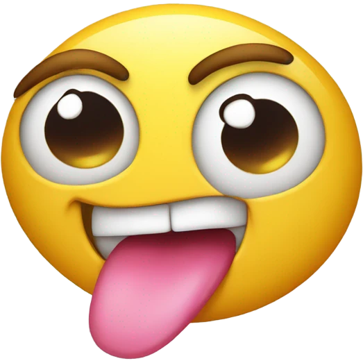 An emoji winking at me with its tongue out. emoji