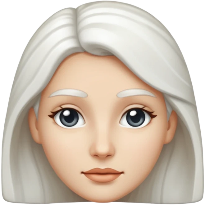 Marble statue of woman face emoji