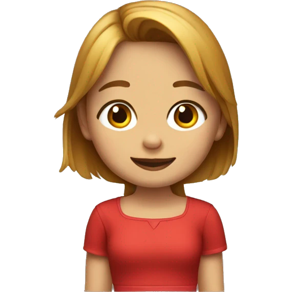 Emoji niña con pelo rojo y morena emoji