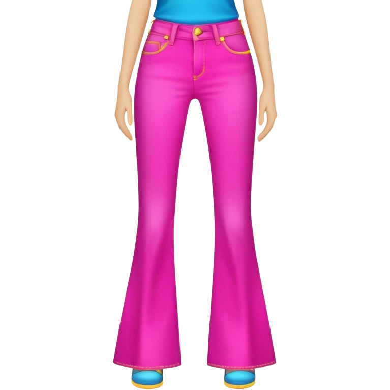 Neon flared jeans emoji