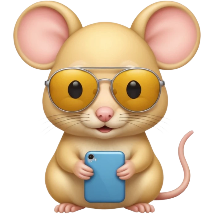 yellow haired mice with sunglasess emoji
