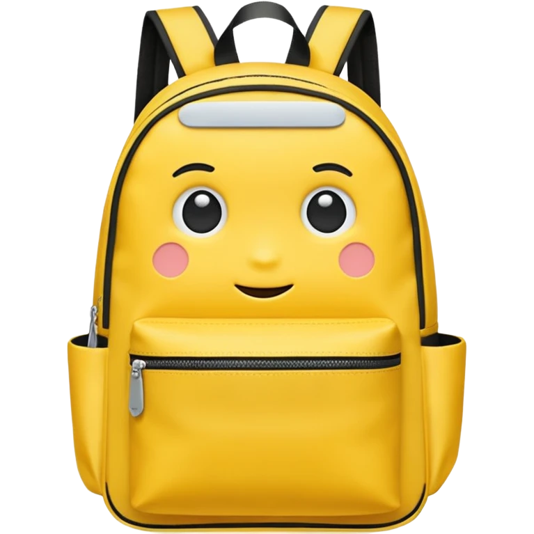 a yellow kid Backpack with zip emoji