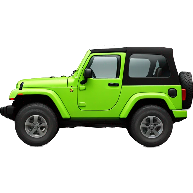 a jeep lime green color two door emoji