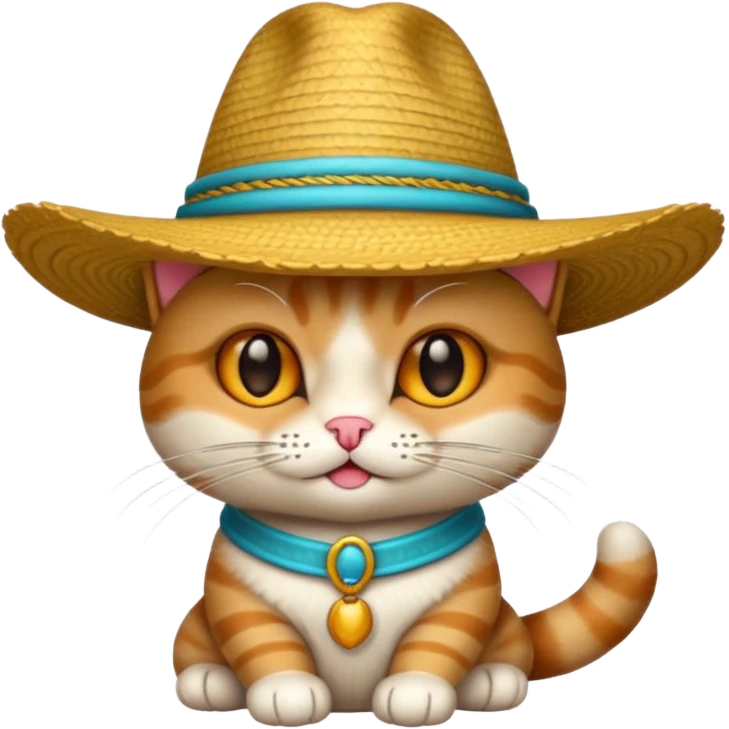 Emoji de un gato con un sombrero emoji