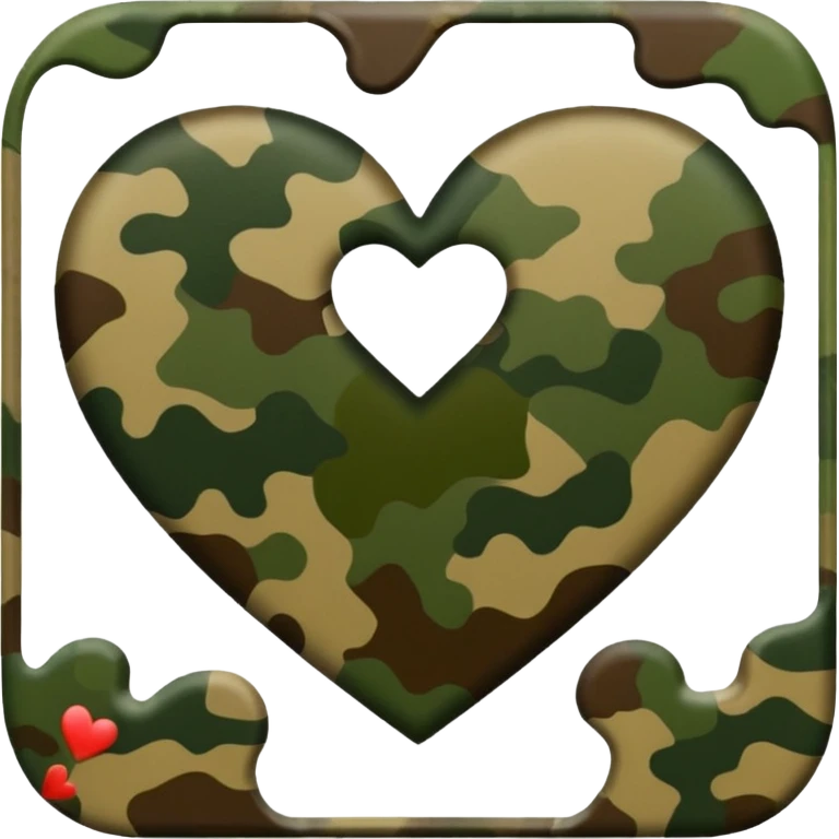 Camo heart emoji