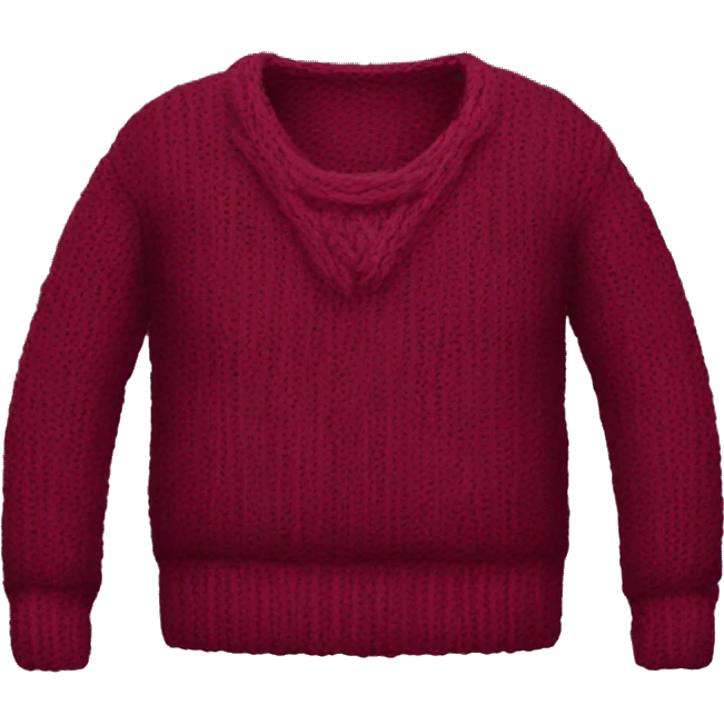 Burgundy knit sweater emoji