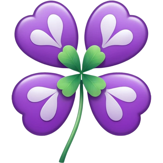 lucky white and purple emoji