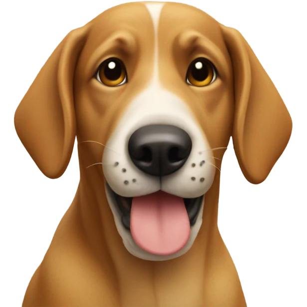 dog with straw in nose emoji