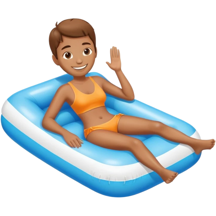 person floating on pool float emoji