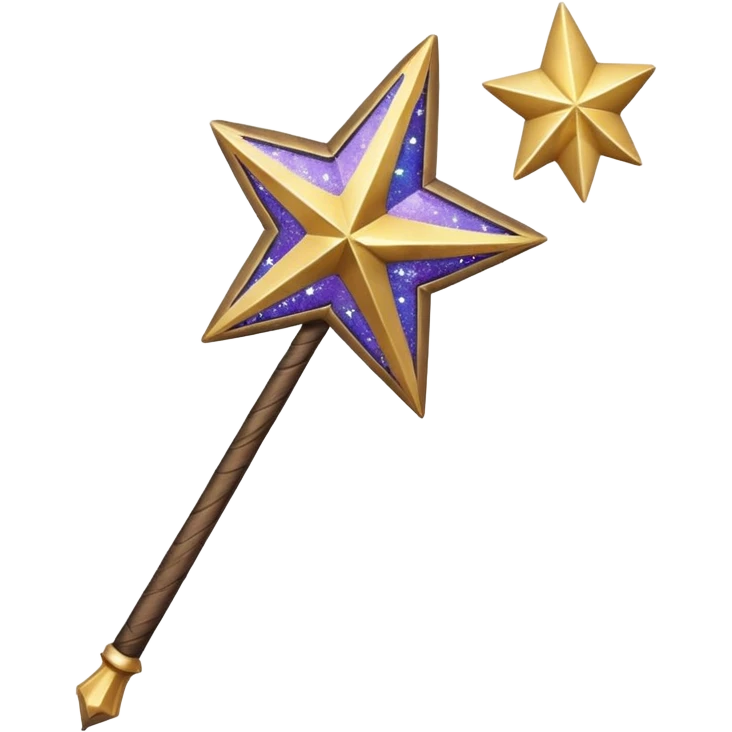 Elder wand glitter Stars emoji